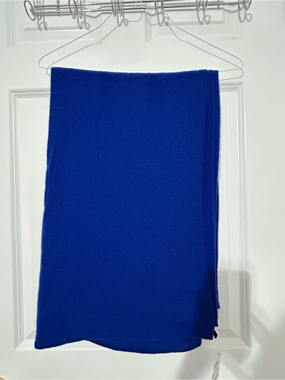 Charter Club luxury cashmere blanket scarf / wrap in bright blue